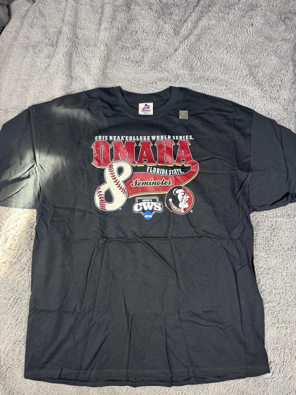 Florida State Seminoles Shirt Mens 2XL Black NCAA Baseball Tri-Lake Omaha Tee